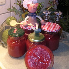 Recept: Confituur : aardbeien met perzikken