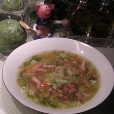 Recept: Soep : laatste wintersoep ,savooikool met spek