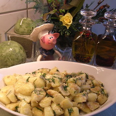Recept: Aardappelen opgebakken met rucola en roquefort 