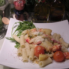 Recept: Lente pasta-salade met spek en rivierkreeftjes