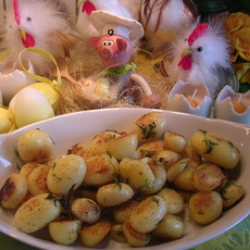 Recept: Aardappelen : Krieltjes opgebakken met verse dille en witte wijn