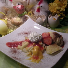 Recept: Dessert : kaneelijsje met ananas en aardbei en ...