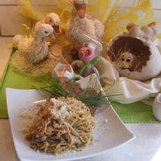 Recept: Toast spaghetti met grijs garnalen en kaas. Recept: Toast spaghetti met grijs garnalen en kaas.