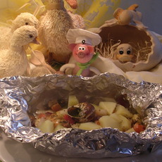 Recept: Een lente papillote van vis en groenten op bbq Recept: Een lente papillote van vis en groenten op bbq