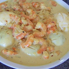 Recept: Kruidige eieren met garnalen