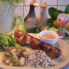 Recept: Kalkoenbrochette eens anders gepresenteerd