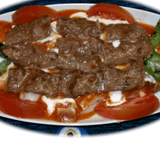Recept: Iskender = Turks reepjes vlees. Recept: Iskender = Turks reepjes vlees.
