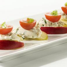 Recept: Boursin spread van kappertjes en basilicum op appe