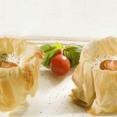 Recept: Filodeegbakje met Boursin en basilicum Recept: Filodeegbakje met Boursin en basilicum