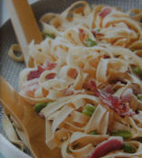 Recept: Tagliatelle met pancetta en bonen