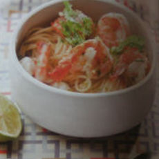Recept: Spaghetti met scampi's en koriander