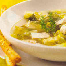 Recept: Witloofsoep met kalkoen en appel Recept: Witloofsoep met kalkoen en appel