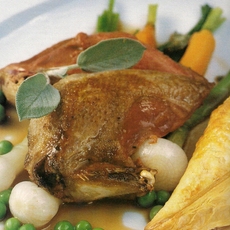Recept: Gebraden Bresse-duivenborstjes en ( zie opm )