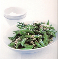 Recept: sugar snaps met sesamzout Recept: sugar snaps met sesamzout