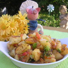 Recept: Aardappelen : opgebakken met brocolli en tomaat