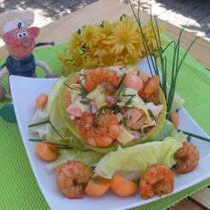 Recept: Gevulde meloen : voor 2 personen Recept: Gevulde meloen : voor 2 personen