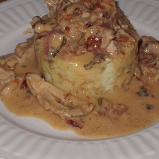 Recept: Stamppot spruitjes met kip fricassee 