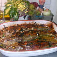 Recept: Knorhaan met alles erop en der aan in de oven.