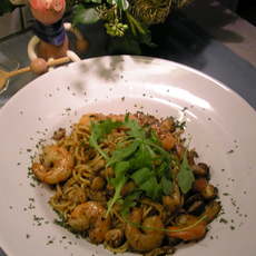 Recept: Pasta bordje met scampi 's en st - jacobsvruchten Recept: Pasta bordje met scampi 's en st - jacobsvruchten