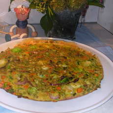Recept: Omelet met pittig gekruide groenten