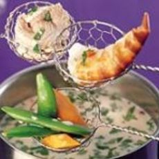 Recept: Thaise bouillonfondue met kokosmelk Recept: Thaise bouillonfondue met kokosmelk