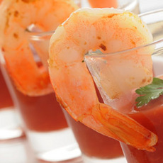 Recept: Amuseglaasje met gazpacho en Gamba