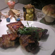 Recept: Varkenshaasje met gerookt spek en dragon