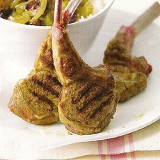 Recept: Lamskoteletten met curry en bananen
