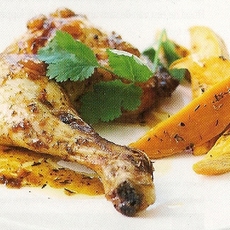Recept: Geroosterde kippenbout met perzikenconfituur