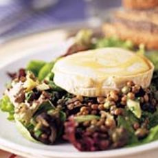 Recept: Lauwwarme linzensalade met geitenkaas Recept: Lauwwarme linzensalade met geitenkaas