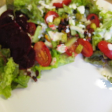 Recept: Gemengde salade met spec. dressing Recept: Gemengde salade met spec. dressing