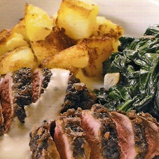 Recept: Reebiefstuk met wilde spinazie