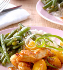 Recept: Ajam Paniki met mango en lente-uitjes Recept: Ajam Paniki met mango en lente-uitjes