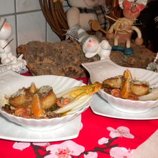 Recept: Hapje feestelijk met St. Jacobsvrucht en garnituren