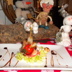 Recept: Hapje kerstdagen : geitenkaasje met scampi