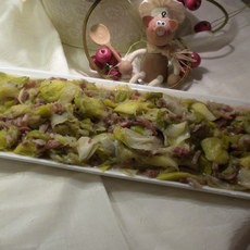 Recept: Prei met gerookte spekblokjes