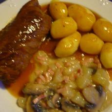 Recept: Koolrabi met ham en champignonsaus Recept: Koolrabi met ham en champignonsaus