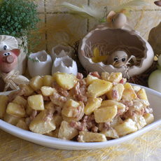 Recept: Aardappelsla met Cypruspatatjes Recept: Aardappelsla met Cypruspatatjes