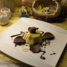 Recept: Dessert : pudding met frangipane en chocolade Recept: Dessert : pudding met frangipane en chocolade