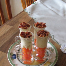 Recept: Borrelglaasje paprika- kaas- spekjes