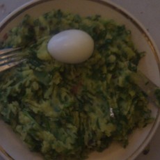 Recept: Stamppot Nieuwzeelandse spinazie met spekjes en ei Recept: Stamppot Nieuwzeelandse spinazie met spekjes en ei