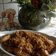 Recept: Kipblokjes met rode ajuin en rijst