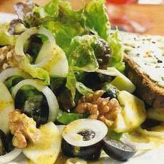 Recept: Herfstsalade met warme geitenkaas Recept: Herfstsalade met warme geitenkaas
