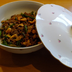 Recept: Rundergehakt met sperziebonen en cashewnoten