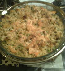 Recept: Macaronischotel met kip en doperwten