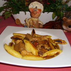 Recept: Kalkoenblokjes met een surprise van paddenstoelen Recept: Kalkoenblokjes met een surprise van paddenstoelen