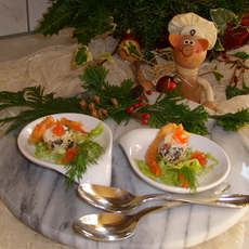 Recept: Hapje : kwarteleitjes gevuld met stukjes scampi