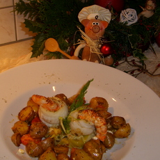 Recept: Pangasiusrolletjes gevuld met scampi's