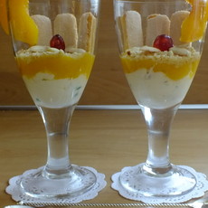 Recept: Mascarpone-perzik compositie