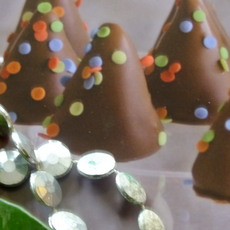 Recept: Kerstboompjes van cake en chocola (zie opm)
